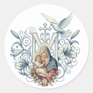 Adesivo Virgem Religiosa Mary Jesus Marian Cross