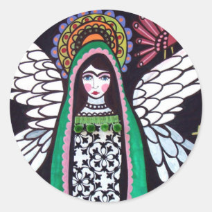 Adesivo Virgin do anjo da arte de Guadalupe pela urze
