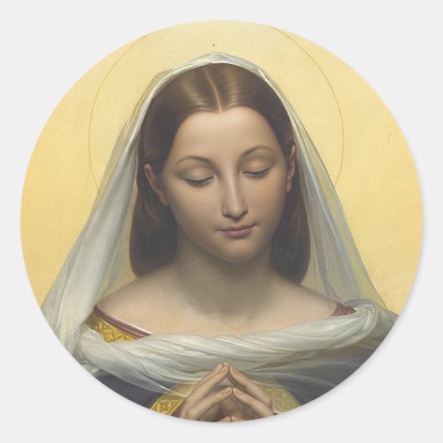 Adesivo Virgin Mary In Prayer Round Sticker (Frente)
