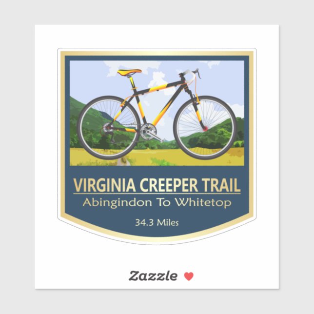 Adesivo Virginia Creeper Trail (bike2) (Folha)