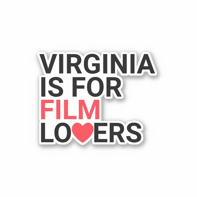 Adesivo Virginia É Personalizada Para Lover De Filmes (Frente)