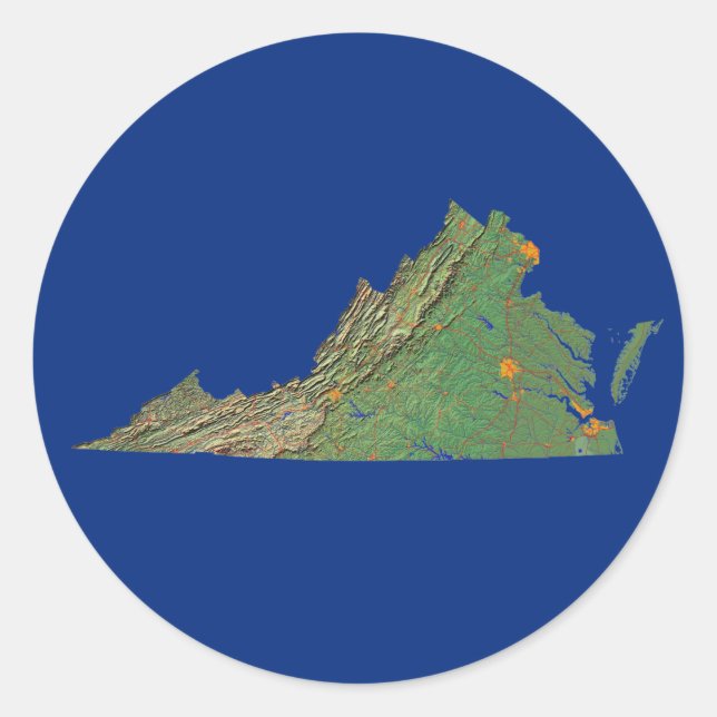 Adesivo Virginia Map Sticker (Frente)