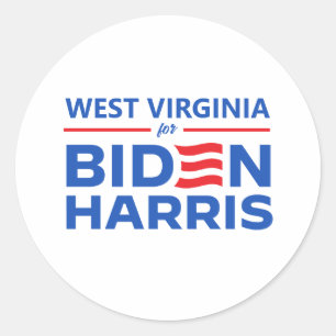 Adesivo Virgínia Ocidental para Biden Harris