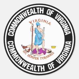 Adesivo Virginia Round Emblem