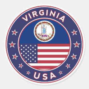 Adesivo Virginia, Virginia Sticker, capa de telefone, saco