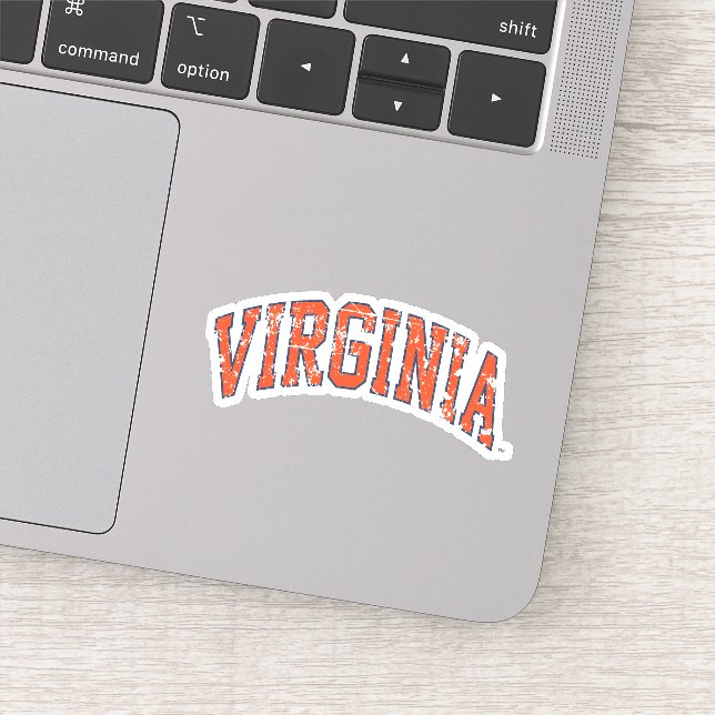 Adesivo Virginia Wordmark Distressed (Detalhe)