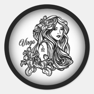Adesivo Virgo A Virgem Zodiac White