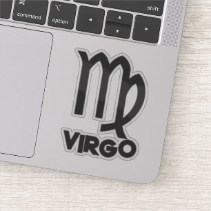 Adesivo Virgo Bold Zodiac Sign Horóscopo Texto Personaliza