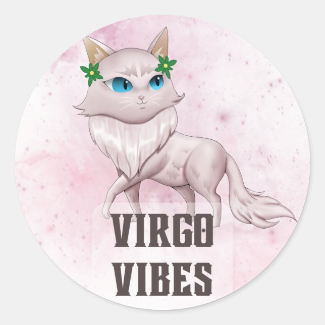 Adesivo Virgo Zodiac Decal para Amantes de Astrologia (Frente)