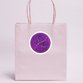 Adesivo Virgo Zodiac - Símbolo Dourado Constelação
