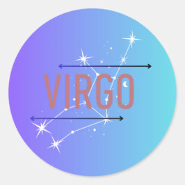 Adesivo Virgo Zodiac Sticker Azul