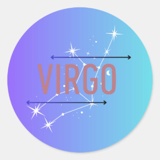 Adesivo Virgo Zodiac Sticker Azul