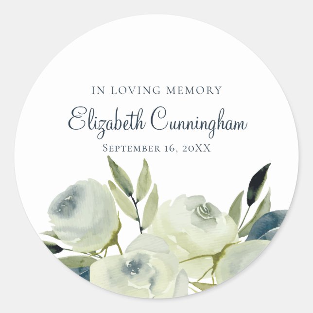 Adesivo Vírgula Floral de Flor de Aquarela (Frente)