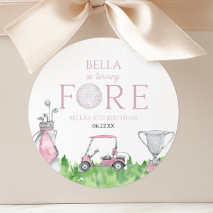 Adesivo Virning Forn Pink Golf 4ª Festa de Aniversário