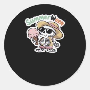 Adesivo Vírus Clássico do Esqueleto de Summerween IceCream