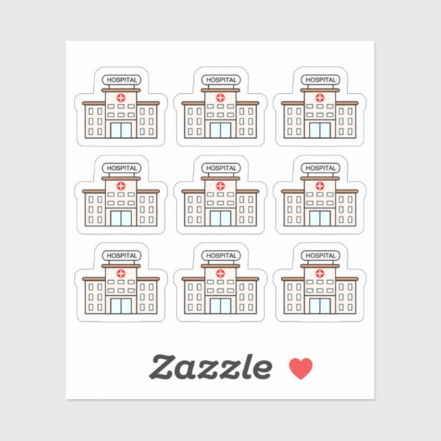 Adesivo Visita Hospital Lembrete Médico Rastreador de Nome (Folha)