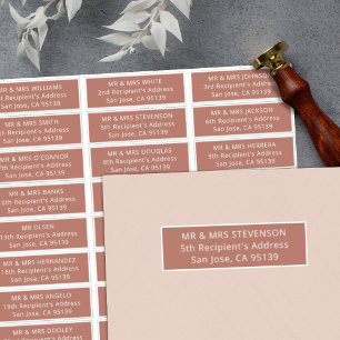 Adesivo Visitantes de casamento simples endereço 27 rótulo