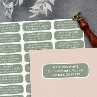 Adesivo Visitantes de casamento simples endereço 27 rótulo