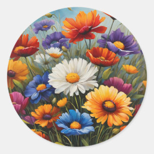 Adesivo Visitas E Poppies Vibrantes Florais