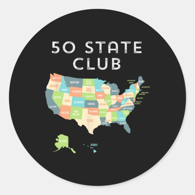 Adesivo Visite a Camisa dos 50 Estados (Frente)