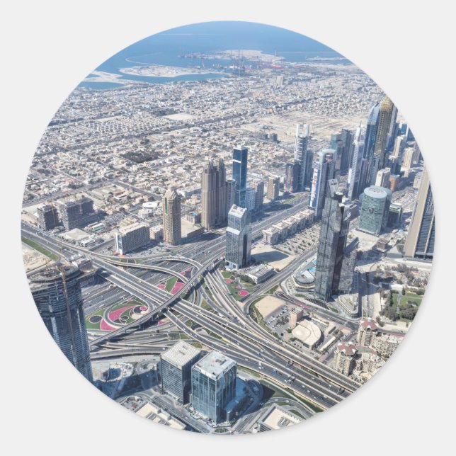 Adesivo Vista aérea de Dubai (Frente)
