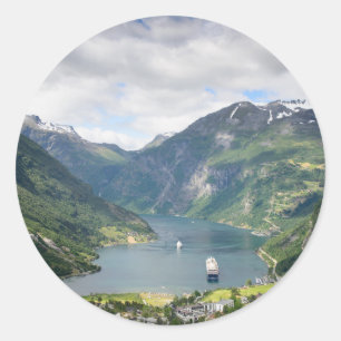 Adesivo Vista de Geirangerfjord na Noruega