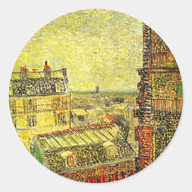 Adesivo Vista de Paris do Quarto de Vincent por Vincent va (Frente)