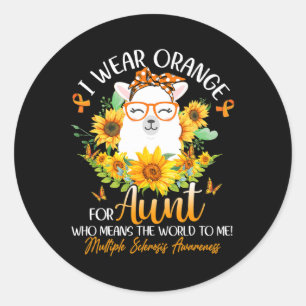 Adesivo Vista Laranja Para Minha Tia Sra. Awarness Llama S