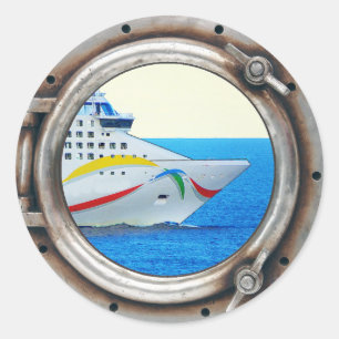 Adesivo Vista Porthole do Luxury Liner