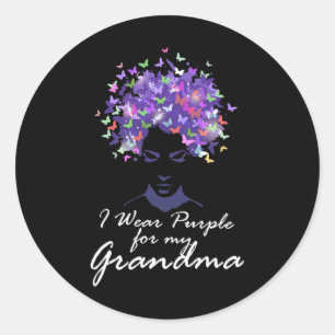 Adesivo Vista Roxo Para Minha Avó Apoiar Alzheimerheimer