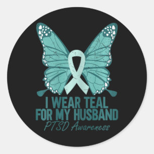 Adesivo Vista Teal Para O Meu Marido Ptsd Consciência Teal