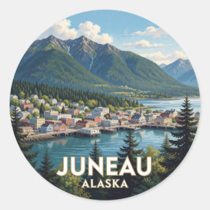 Adesivo Vistas da Orla de Juneau no Alasca