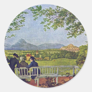 Adesivo Vistas de Salzburg por Julius Schnorr Von
