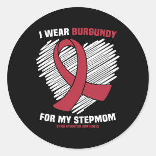 Adesivo Visto Burgundy Para O Meu Aneurismo Do Cérebro Da