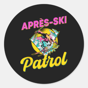 Adesivo visto da Patrulha Retro Apres-ski dos anos 90 Esqu