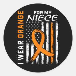 Adesivo Visto Orange Niece Multiple Sclerose Ms Flag Gifts