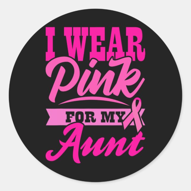Adesivo Visto PINK PARA A MINHA TIA, O Dia Mundial do Canc (Frente)