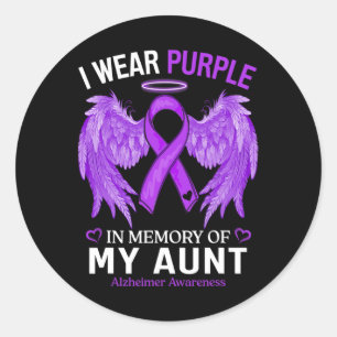 Adesivo Visto Roxo Em Memória Da Tia Alzheimerheimer Awar