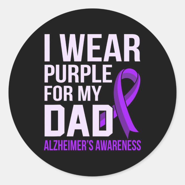 Adesivo Visto Roxo para Alzheimer Pai Fita G (Frente)