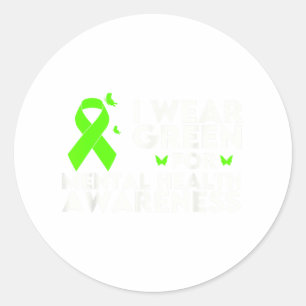 Adesivo Visto Verde Para Sensibilização Para A Saúde Menta