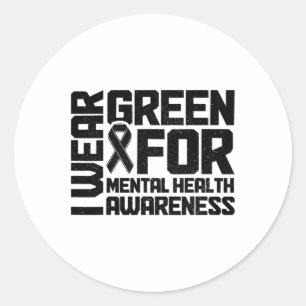 Adesivo Visto Verde Para Sensibilização Para A Saúde Menta