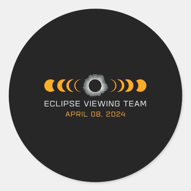 Adesivo Visualizando a Astronomia Total Solar Eclipse Engr (Frente)