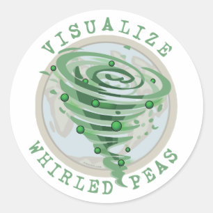 Adesivo Visualize ervilhas giradas
