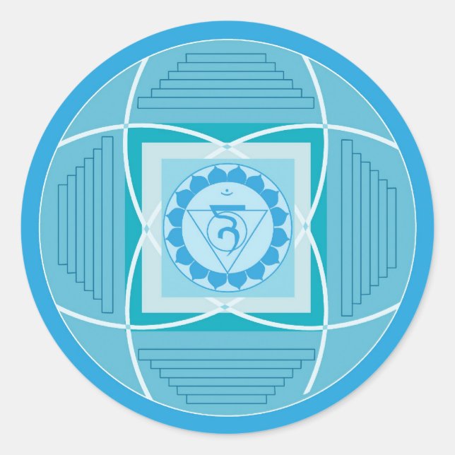 Adesivo Visuddha Chakra Mandala (Frente)