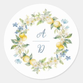 Adesivo Vita Lemon Floral Wreath Wreath Sticker