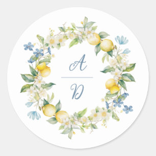 Adesivo Vita Lemon Floral Wreath Wreath Sticker