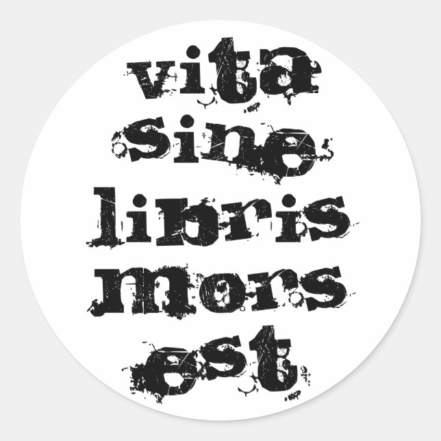 Adesivo Vita sine libris mors est (Frente)