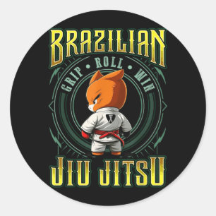 Adesivo Vitória no Rolamento de Pegada de Jiu Jitsu - Fox