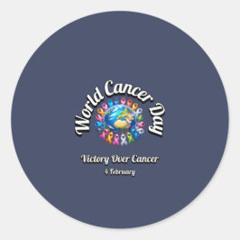 Adesivo Vitória Sobre Cancer. Dia Mundial do Cancer.