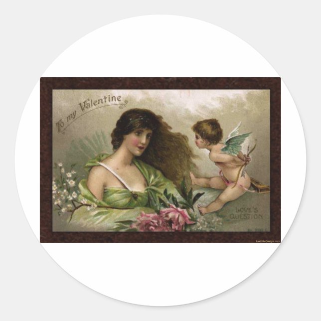 Adesivo Vitoriano para presentes de perguntas do meu amor  (Frente)